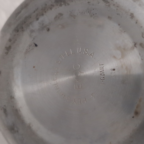 Ekco double boiler 1 quart sauce pan Daisy pattern - Picture 3 of 3